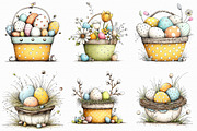 Easter Basket Clipart Set, an Illustration by Libby Wishes (Thumbnail 2 of 8)