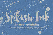 Grunge paint splatter brush set, a Brush Add-On by FOXYdigitalart (Thumbnail 3 of 8)