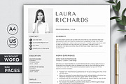Resume Template CV + Cover Letter, a Resume Template by Klamp Studio (Thumbnail 1 of 7)