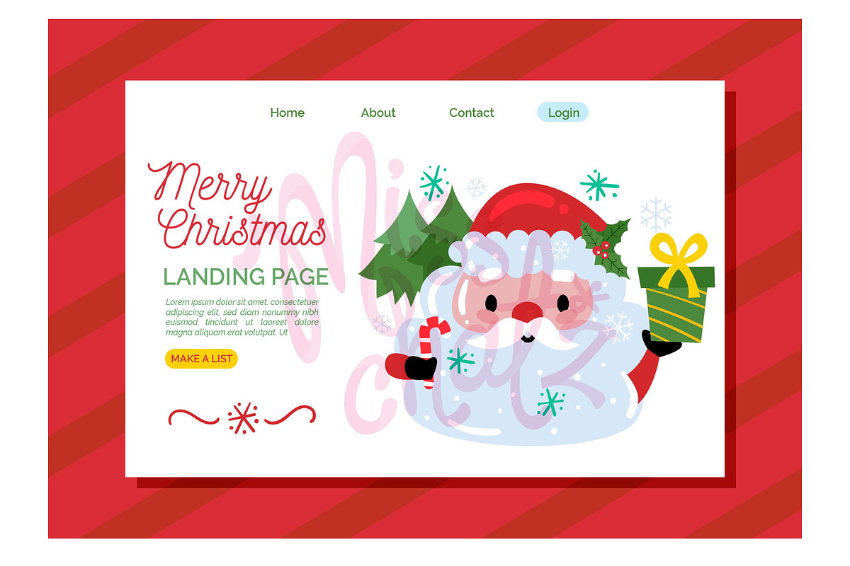 Christmas Landing Page, a Landing Page Template by MISS CHATZ