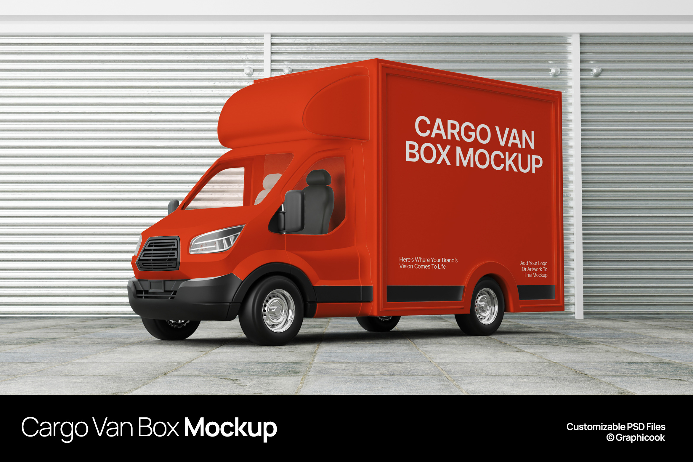 Cargo Van Box Mockup, a Product Mockup by graphicook