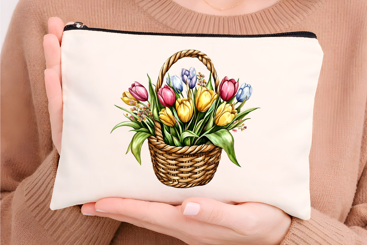 watercolor tulip flower clipart, an Illustration by GatewayDesign (Photo 8 of 9)