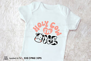 Holy Cow I'm One SVG, First Birthday, an Object Graphic by Applied Arts (Thumbnail 2 of 3)