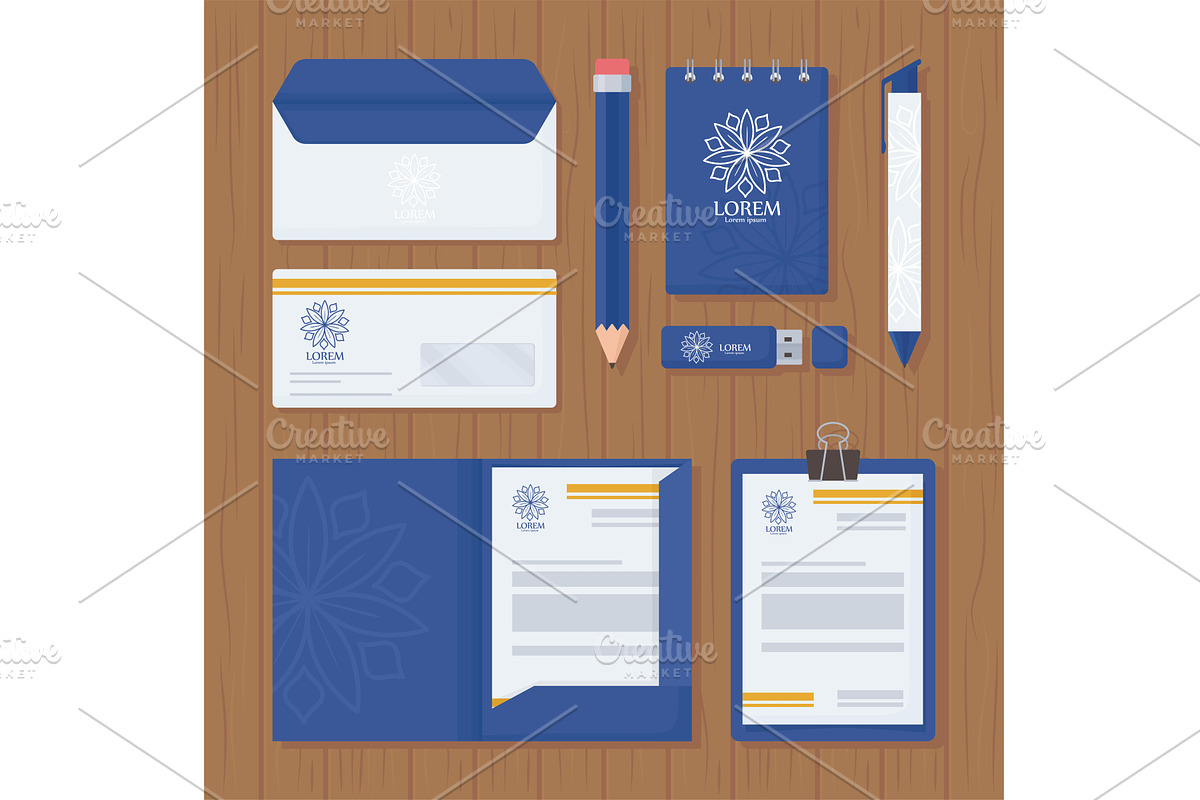 modern stationery template, an Object Illustration by studiogstock