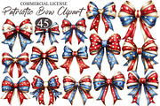 Whimsical Patriotic Bow Clipart, an Illustration by designcity5 (Thumbnail 1 of 5)