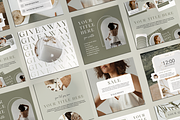 Sage Green Instagram templates Canva, a Social Media Template by Templates Boutique (Thumbnail 2 of 8)