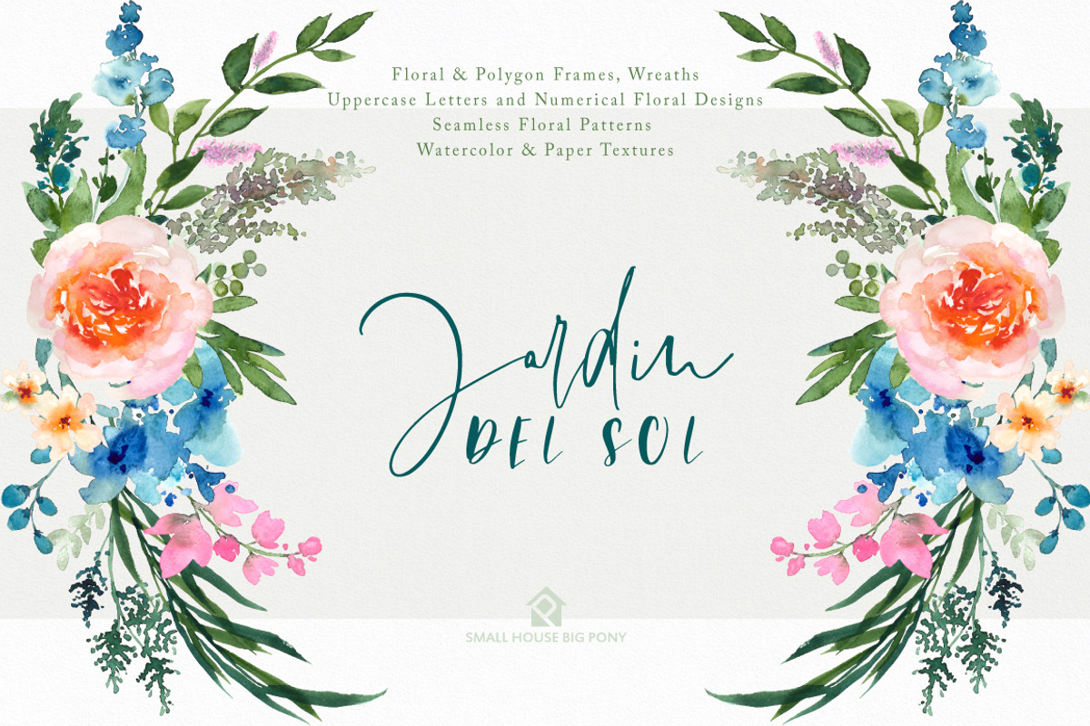 Jardin Del Sol - Watercolor Floral S, an Illustration by SmallHouseBigPony (Photo 9 of 13)