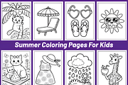 120 SUMMER COLORING PAGES for KIDS, a Seasonal Illustration by Ink Gallery (Thumbnail 2 of 4)