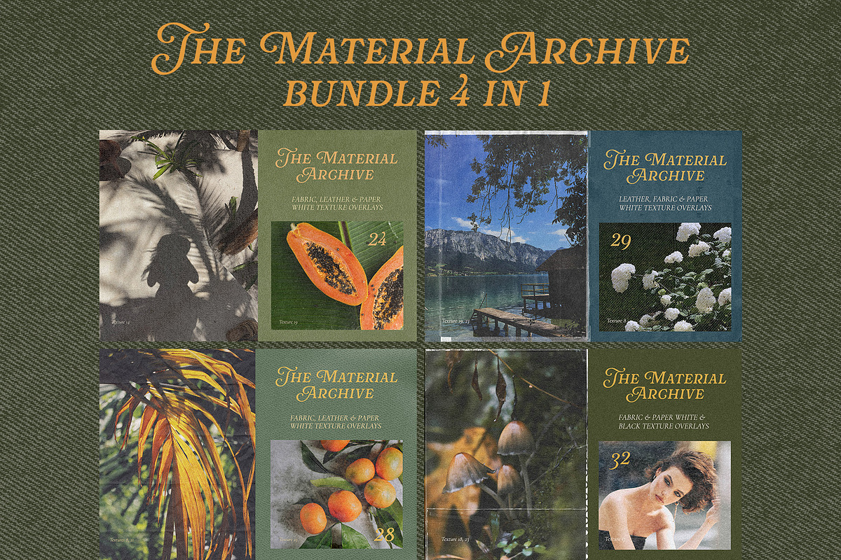 Fabric Paper Texture Overlays Bundle, a Texture Graphic by TD fonts (Photo 1 of 38)