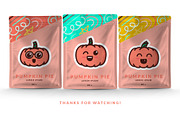 Kawaii Pumpkins. Sticker pack, a Texture Illustration by helgascandinavus (Thumbnail 7 of 7)