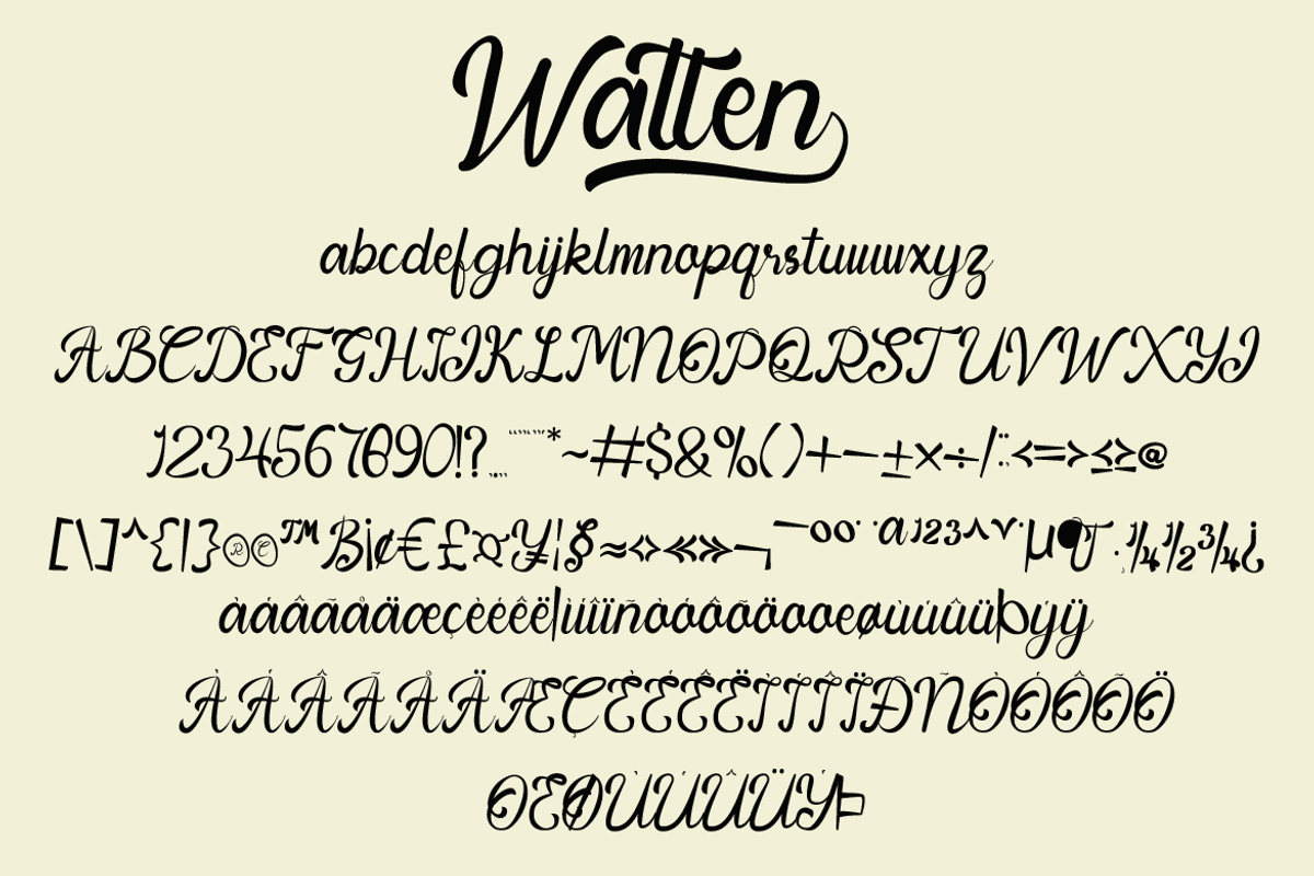 Watten, a Script Font by Muksal Creative (Photo 6 of 7)
