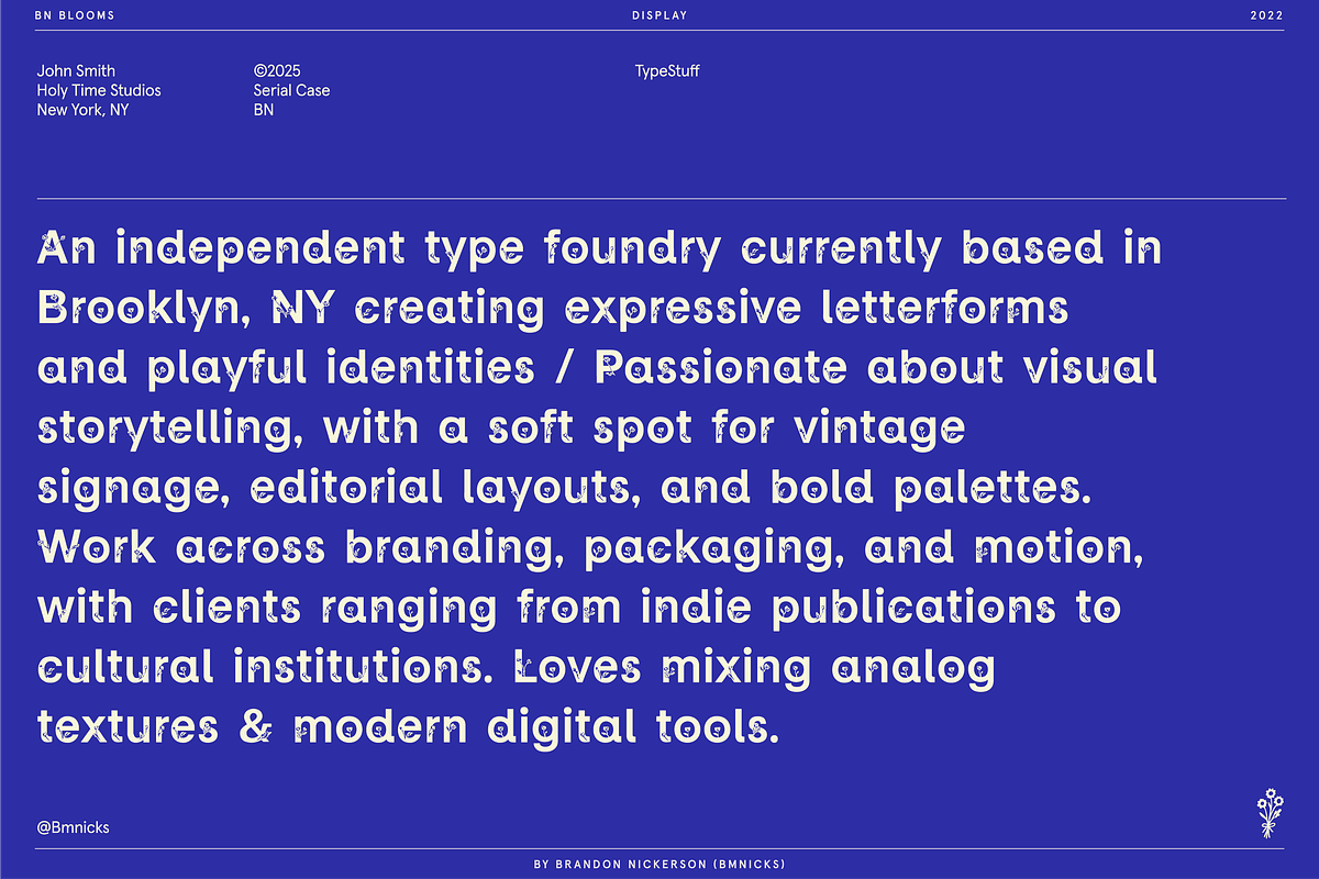 BN Blooms, a Sans Serif Font by Bnick (Photo 15 of 17)