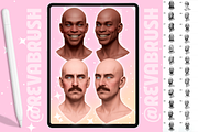 Procreate Male Head Portrait brushes, a Brush Add-On by Revabrush (Thumbnail 9 of 9)