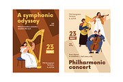 Symphonic orchestra musicians set, a Person Illustration by PaperTrident (Thumbnail 3 of 5)