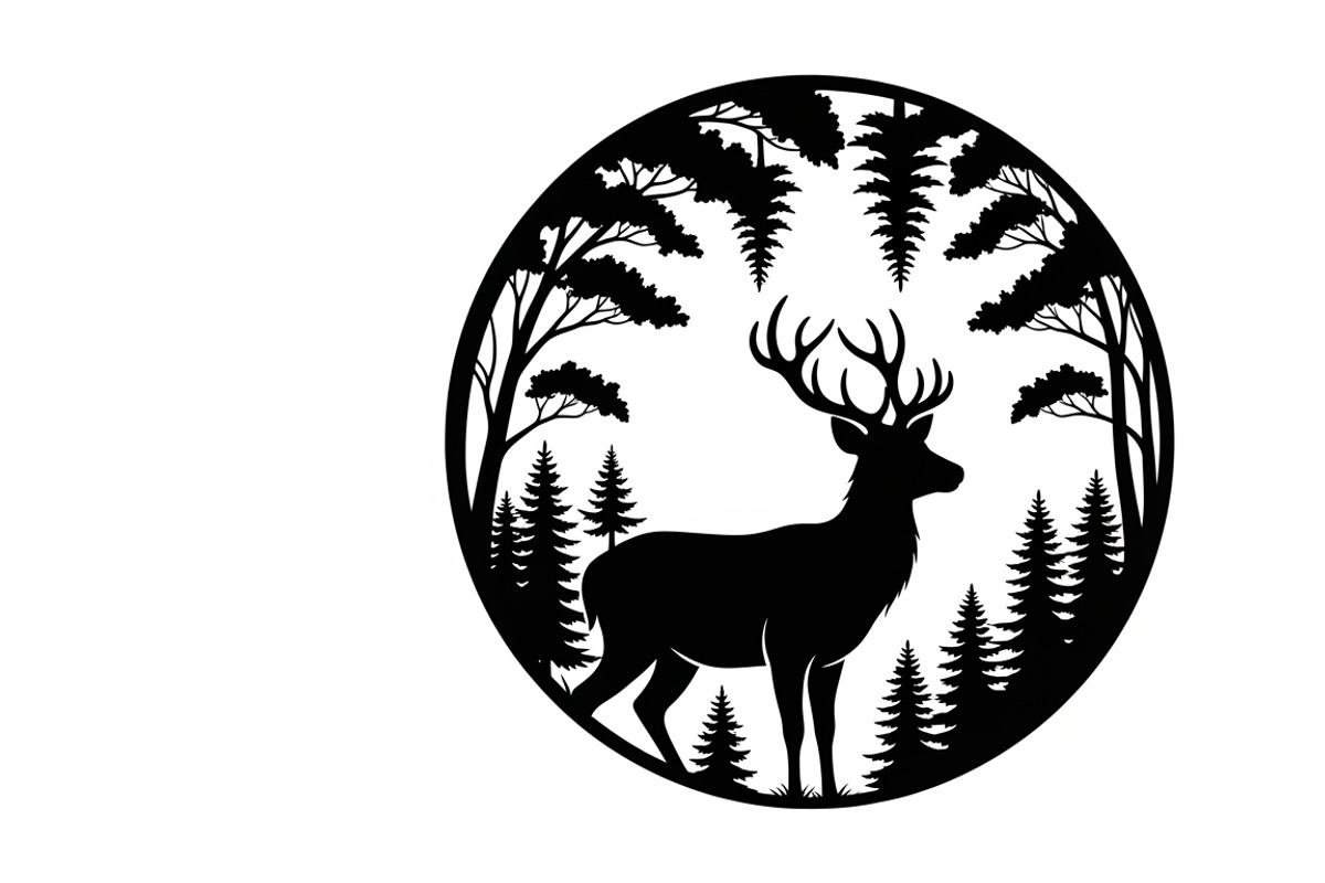 Beautiful deer forest circle art, an Illustration by Amazin_art (Photo 15 of 32)