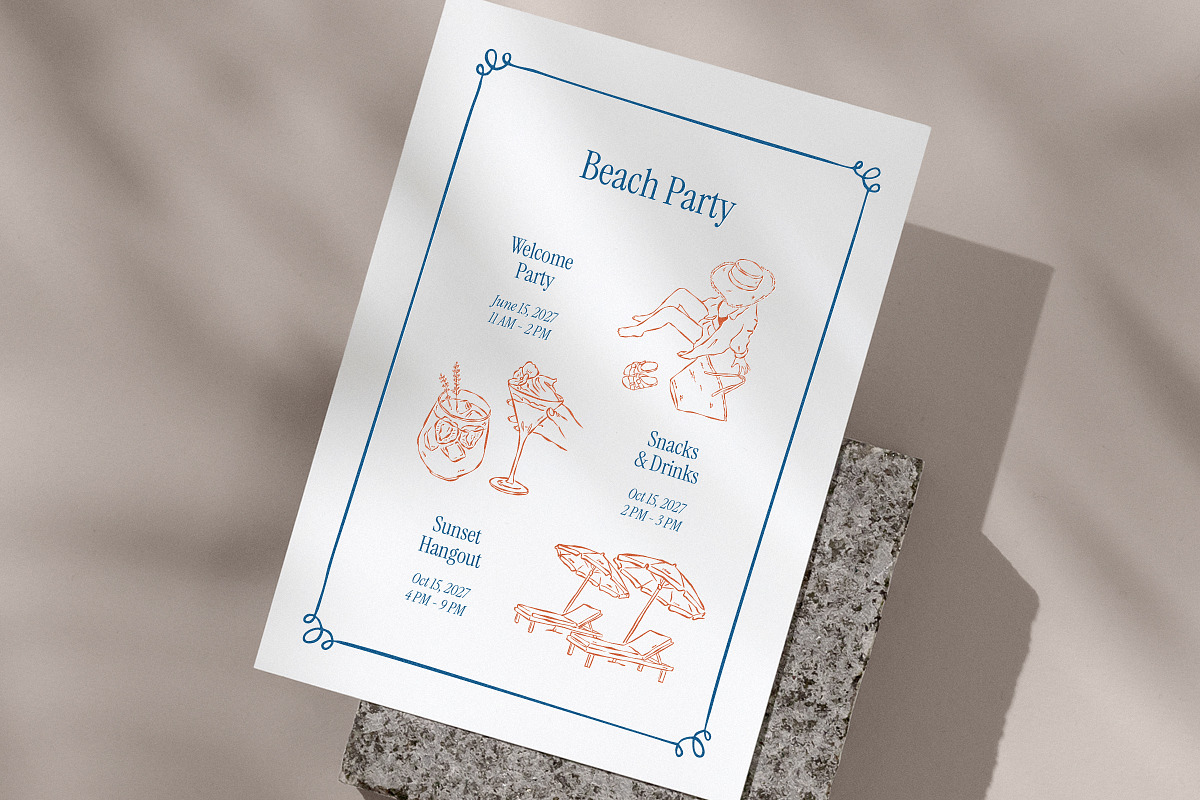 Seaside Lifestyle Illustrations, an Object Graphic by DesignThatMatters (Photo 6 of 15)