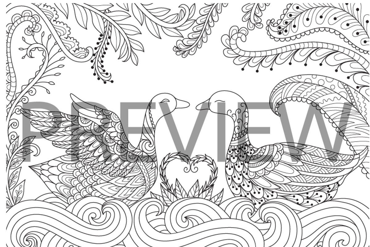 35 Valentine's coloring, an Animal Illustration by Somjai King (Photo 10 of 36)