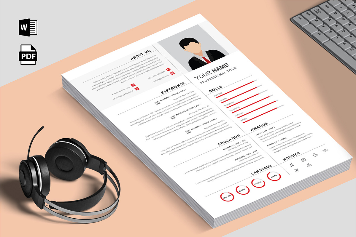 1 Pages Clean CV Template | Editable, a Resume Template by Blue Digital Studio (Photo 1 of 2)