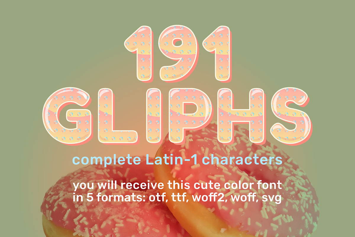 Lolly color cute cartoon font, a Sans Serif Font by Zimages (Photo 2 of 8)