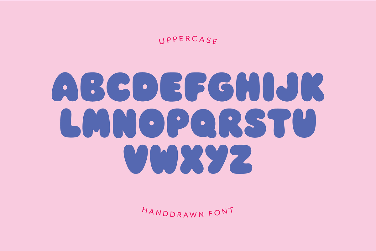 Bertrude - A Bold Bubble Font, a Handwritten Font by The Bumble Box (Photo 2 of 4)