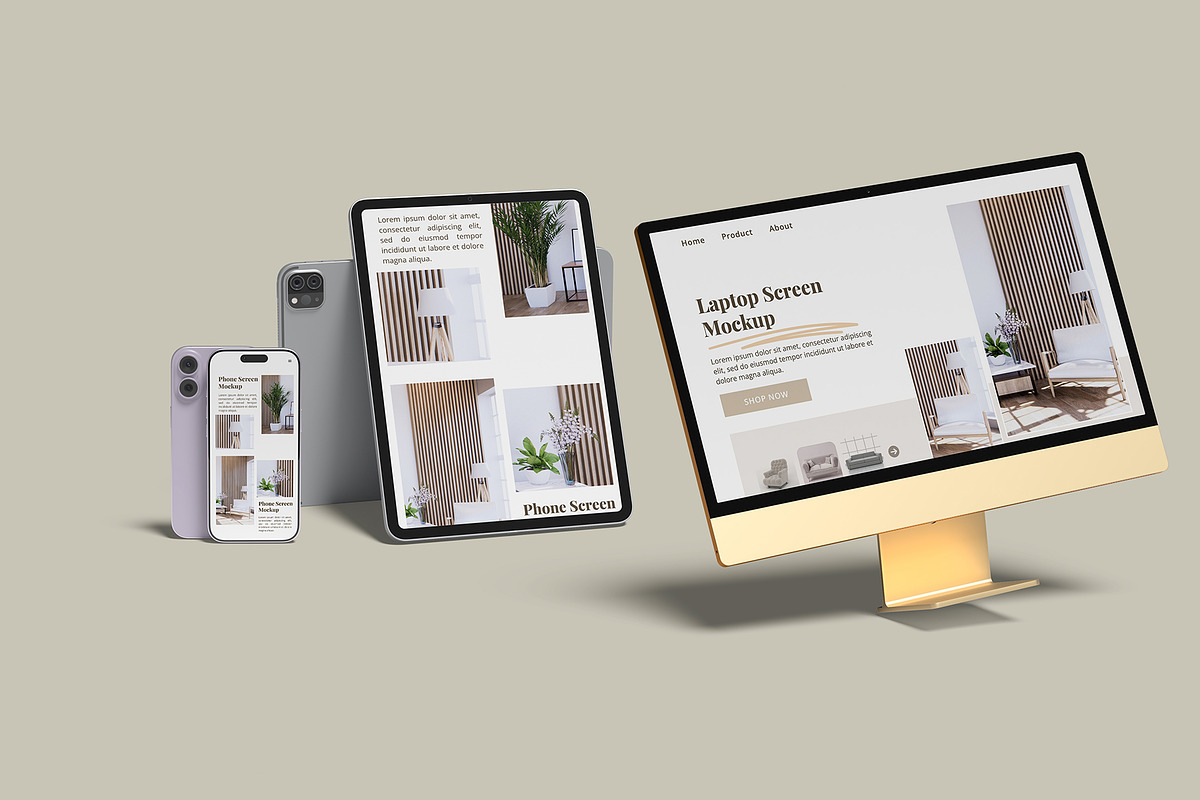 Multi Device Mockup, an iPhone Mockup by rizalamora (Photo 10 of 10)