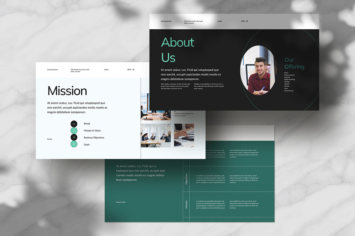 Brand Proposal Template | CANVA, a Presentation Template by White Graphic (Photo 3 of 7)