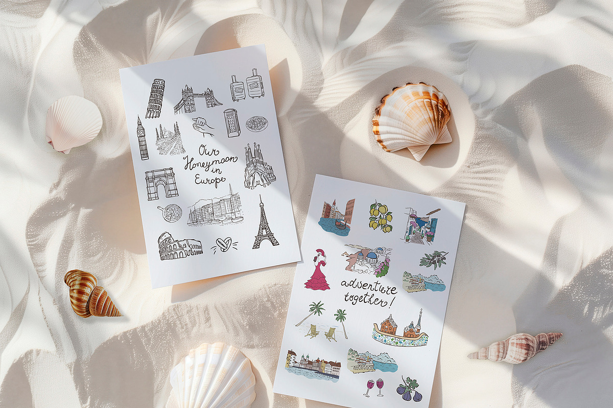 Our Honeymoon in Europe. Doodles., an Object Illustration by Designwork (Photo 4 of 9)