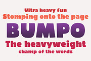 Bumpo Font, a Sans Serif Font by Graphite_Studios (Thumbnail 1 of 4)