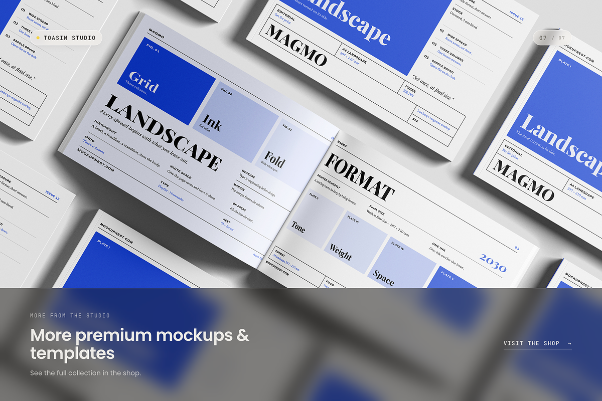 A4 Landscape Magazine Mockup, a Books & Magazine Mockup by Toasin Studio (Photo 7 of 7)