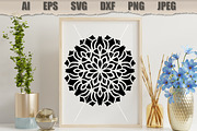 Stencil Ornate Mandala Floral Vector, a Decorative Illustration by MARYCRAFTIRIA (Thumbnail 3 of 3)