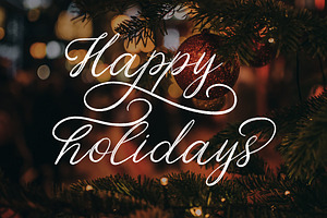 Christmas Eve. Holiday Script Font.