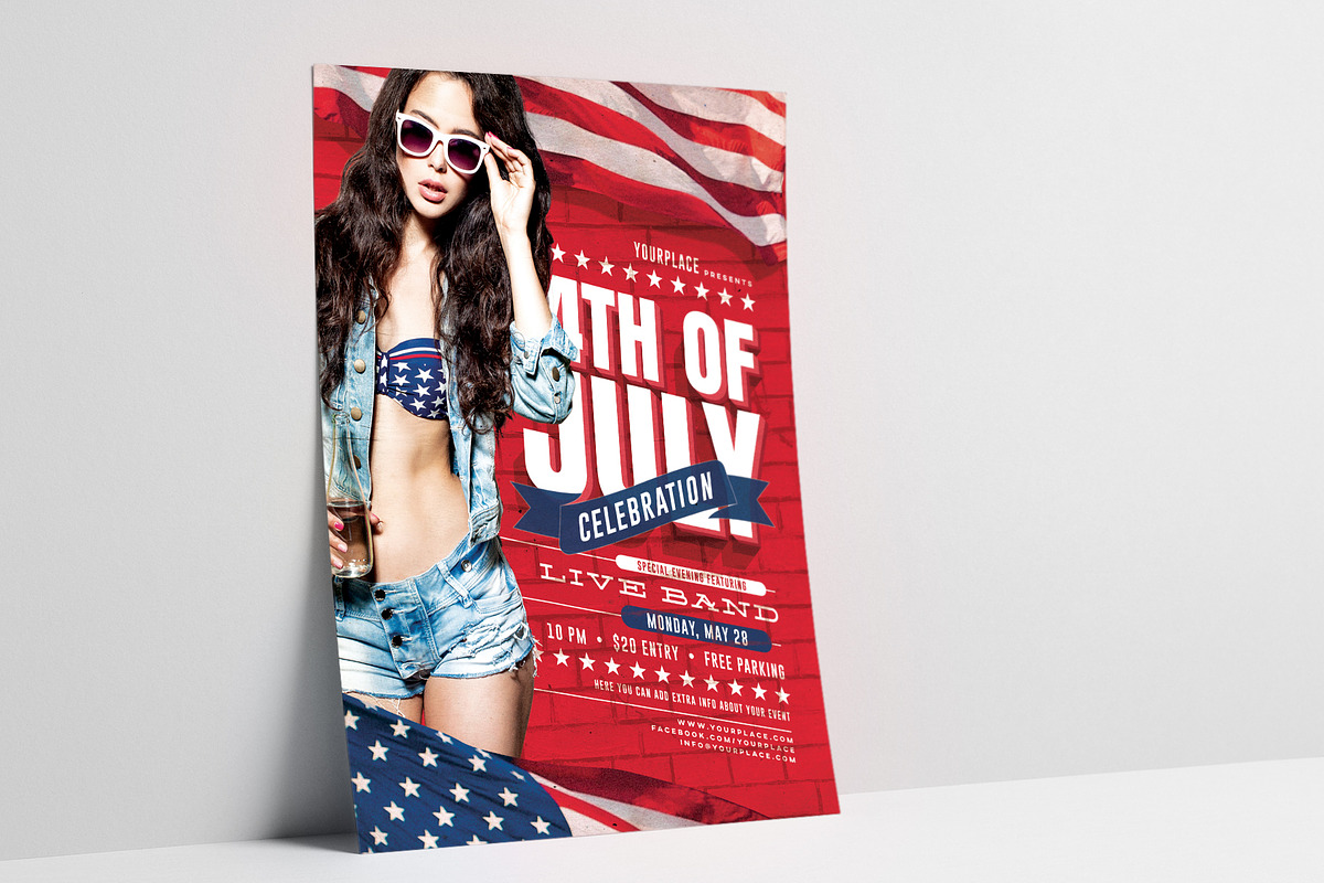 4th of July Flyer / Poster, a Flyer Template by Mariux (Photo 1 of 2)