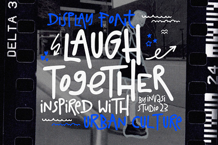 Laugh Together - Spray Tagging, a Handwritten Font by Invasi Studio