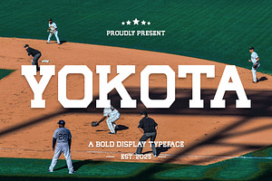 Yokota Bold Display Typeface, a Slab Serif Font by Vadovastd