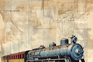 Vintage Train Scrapbook