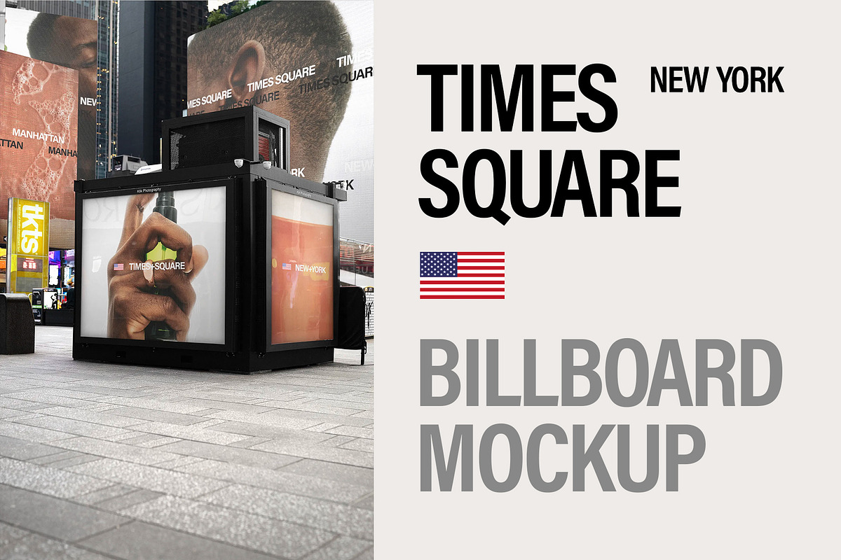 Billboard mockup on Times Square, NY, an Advertising Mockup by Brandacle Mockups (Photo 2 of 7)