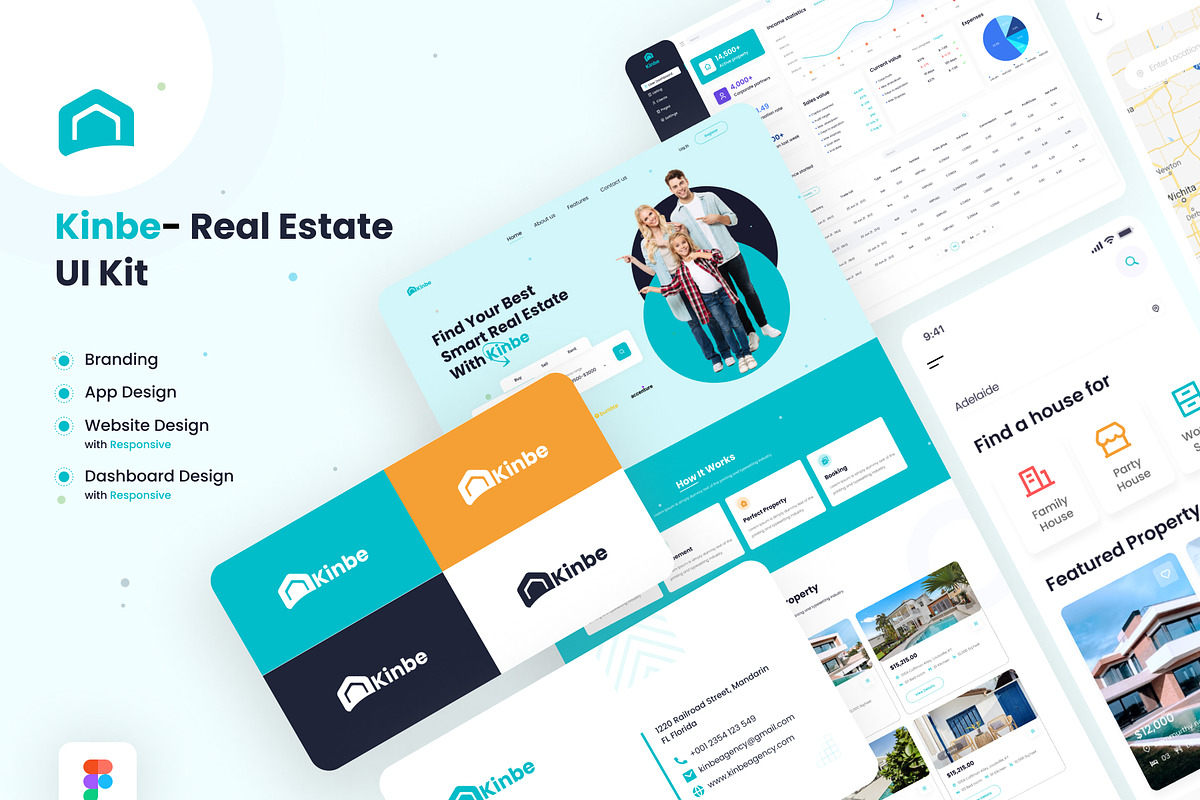 Multi-concept Real Estate UI Kit, an UI Kit Template by Sujun Baidyaa (Photo 1 of 10)