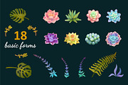 Magical Succulents, an Object Graphic by Chuchilko shop (Thumbnail 2 of 7)