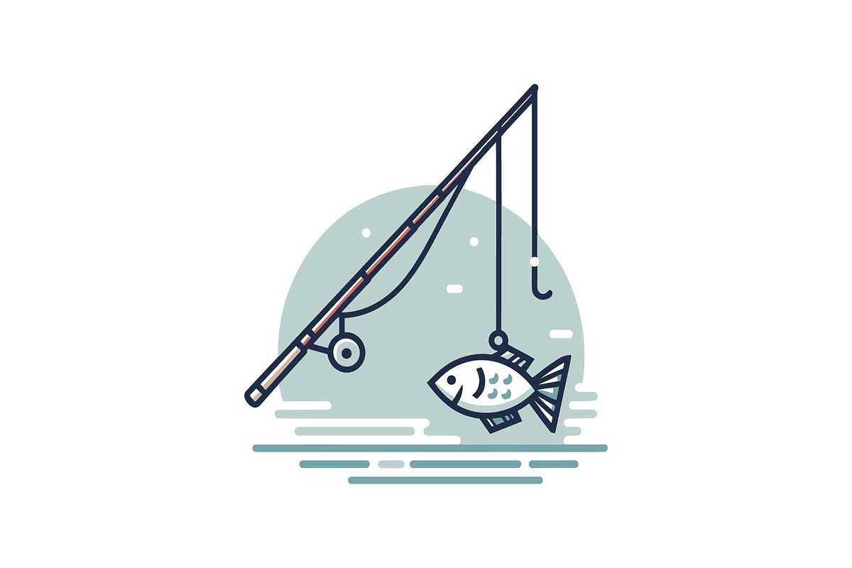 Minimal Fishing Rod Icon Vector Set, an Object Graphic by yasushie (Photo 6 of 16)
