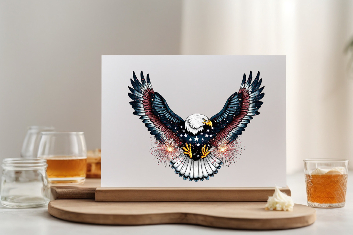 4th of July Eagle Patriotic Clipart, an Illustration by SVGArt (Photo 3 of 9)