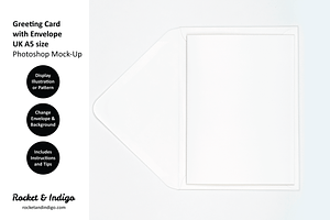 UK A5 Card Envelope PS Mockup