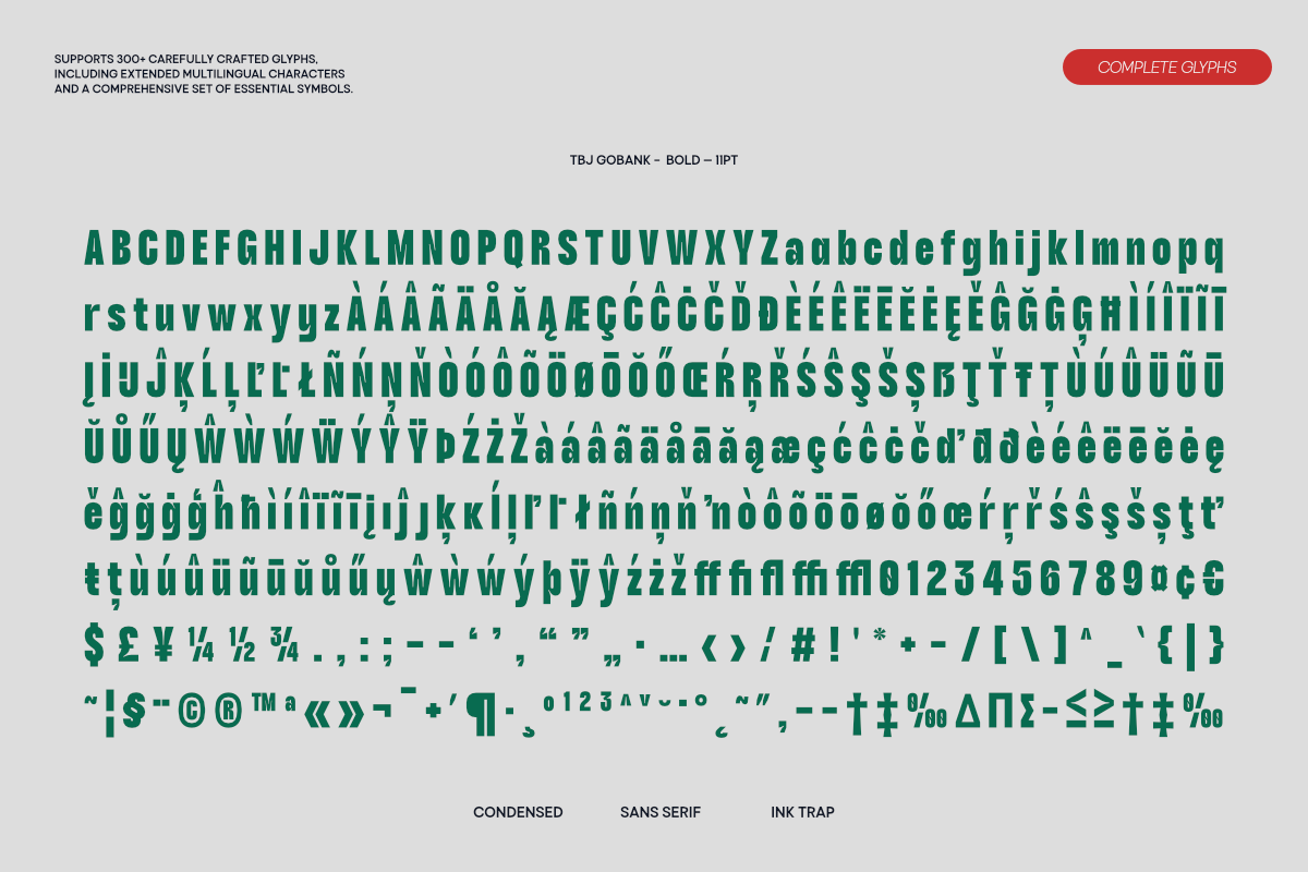 TBJ Gobank Condensed Inktrap Power, a Sans Serif Font by Taboja Studio (Photo 14 of 15)