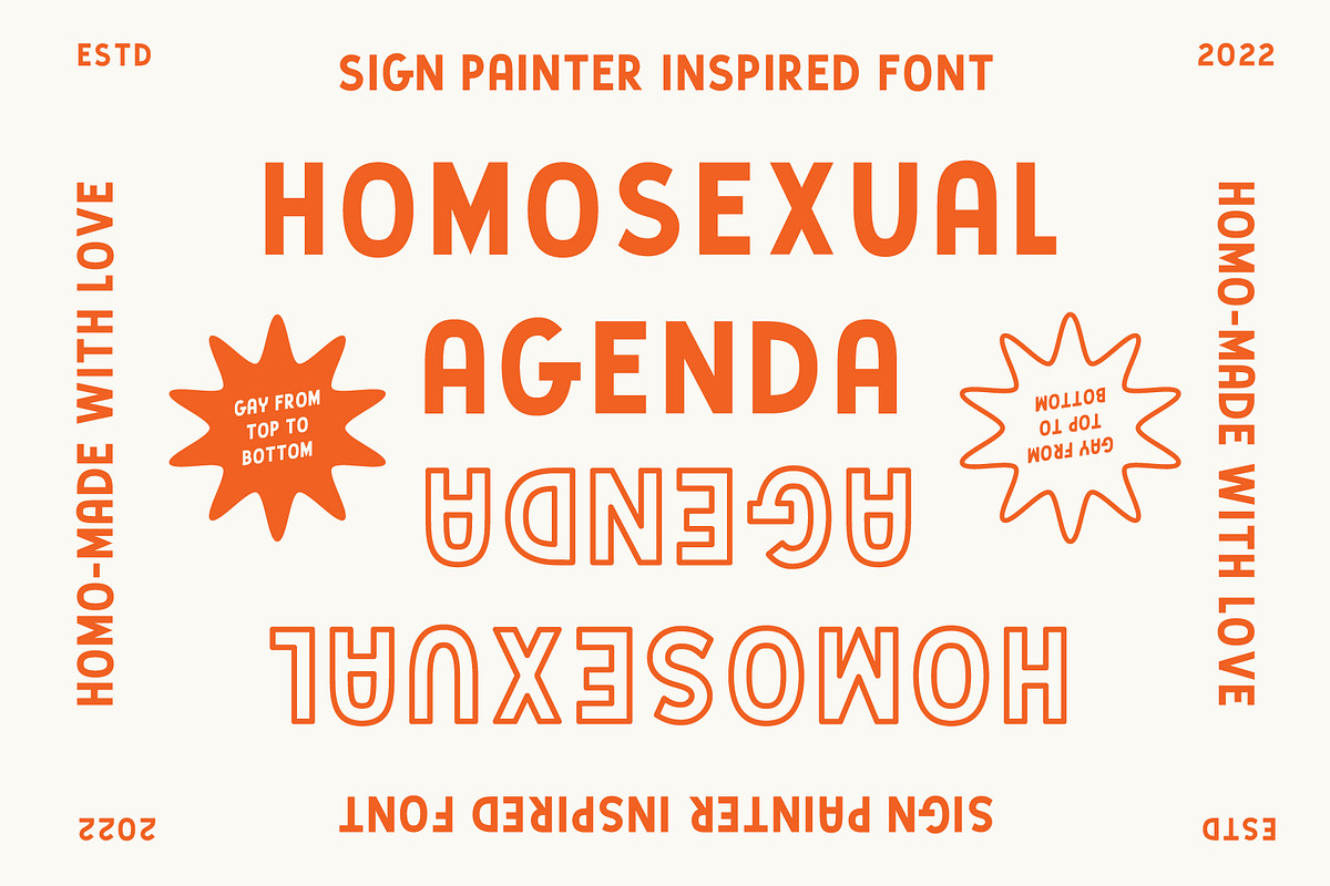 Homosexual Agenda -Sign Painter Sans, a Sans Serif Font by Creative Type (Photo 11 of 12)