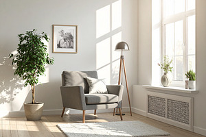 Cozy living room bathed in natural window light, an Architecture Photo by DanFLCreativo