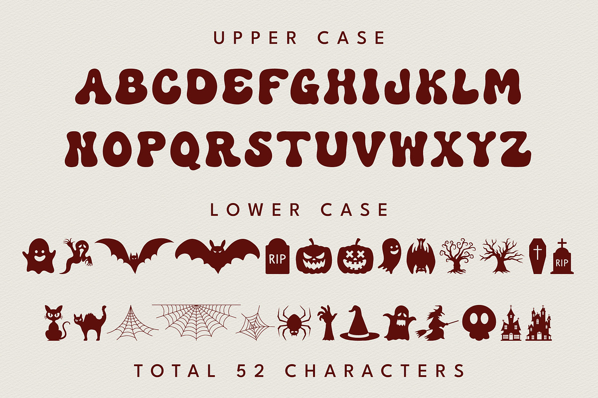 Boo Spooky Halloween Fonts symbol, a Blackletter Font by Tanondesign (Photo 2 of 3)