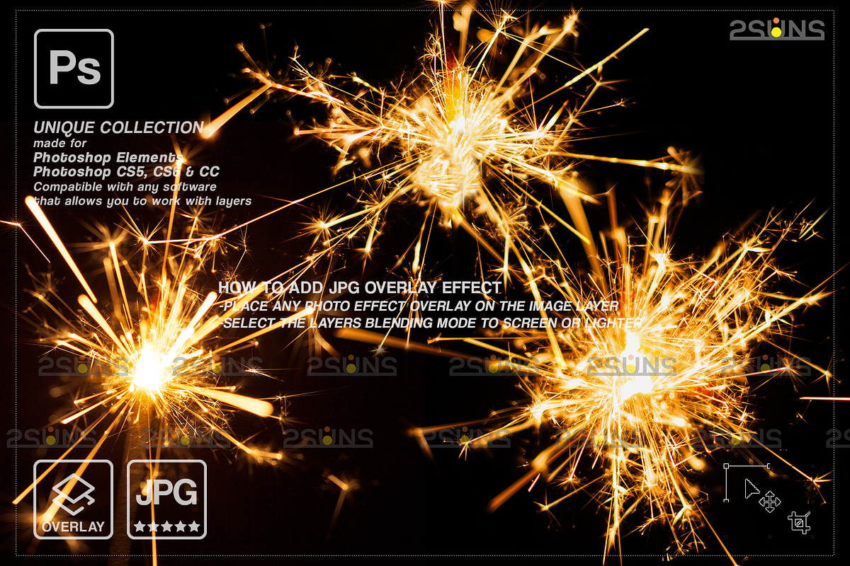 Sparkler overlay, Photoshop overlay, an Object Graphic by 2SUNS (Photo 10 of 10)