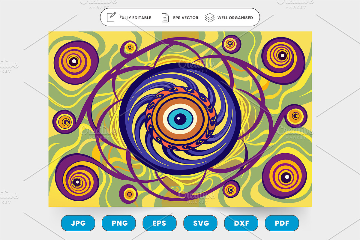 Chaotic swirl and spiral drawing the, a Graphic by SaroStock