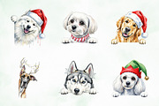 Christmas Peeking Dogs Clipart Png, an Illustration by Creative Art (Thumbnail 6 of 9)