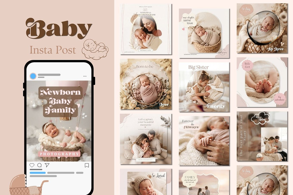 Baby Instagram Templates, a Social Media Template by Arslan (Photo 1 of 9)