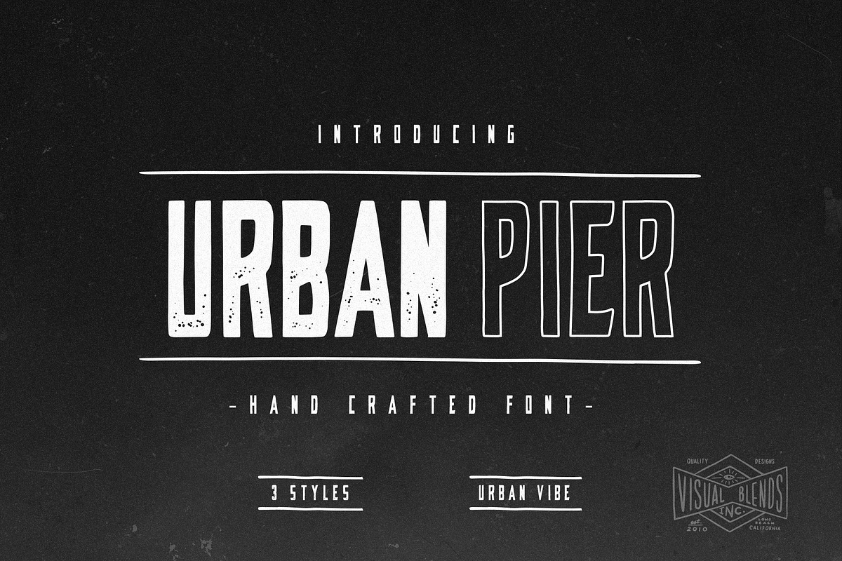Urban Pier- Handcrafted Display Font, a Font by Visual Blends (Photo 1 of 7)
